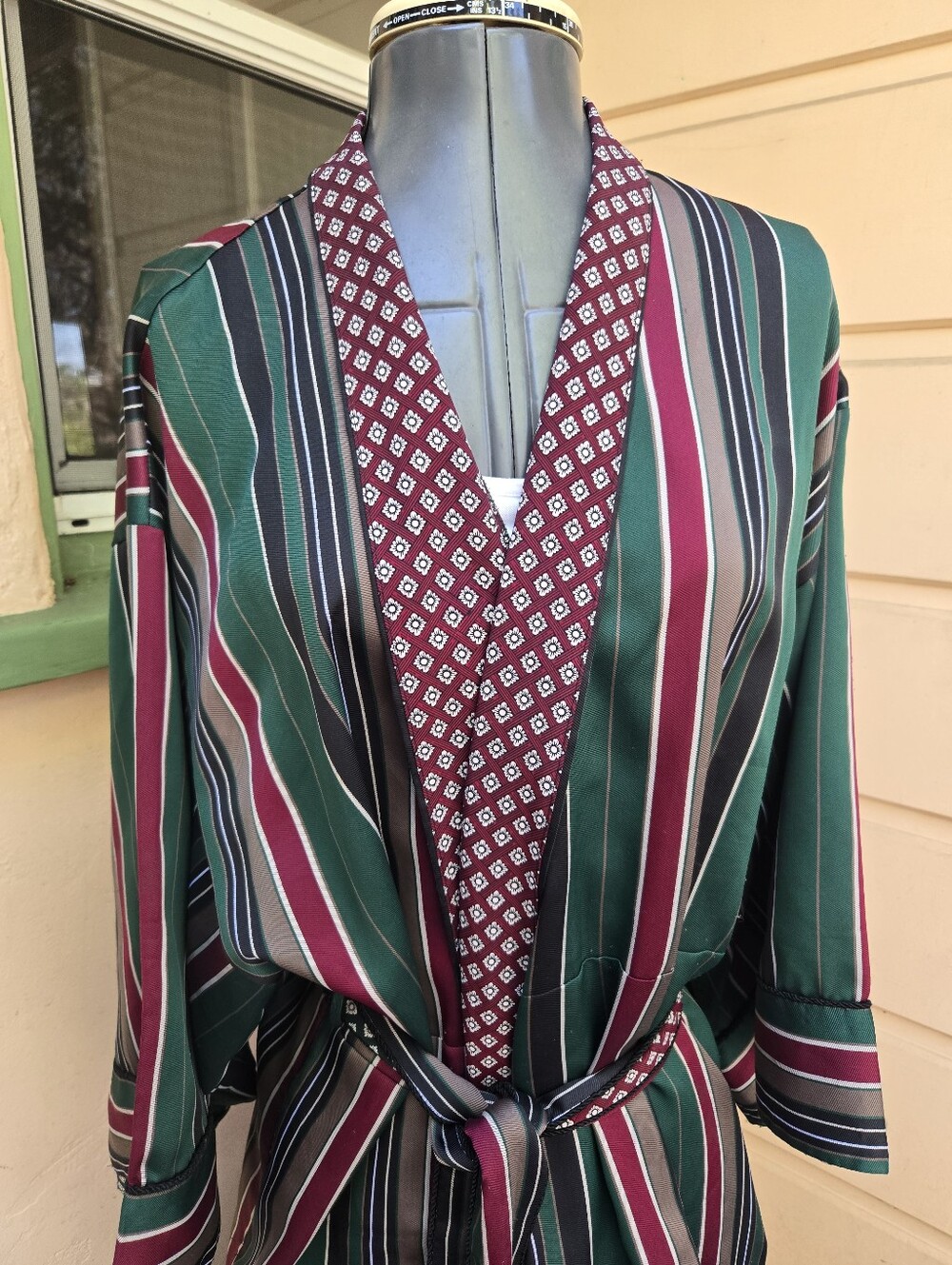 Vintage Victoria's Secret Striped Paisley Elegant Full Length Robe
